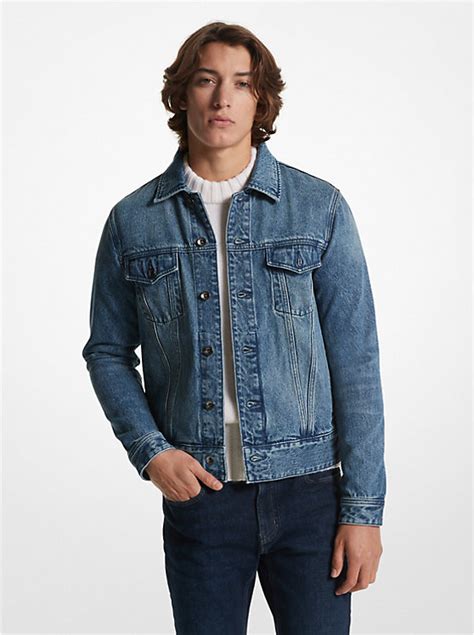 michael kors trucker jacket mr s|Denim Trucker Jacket .